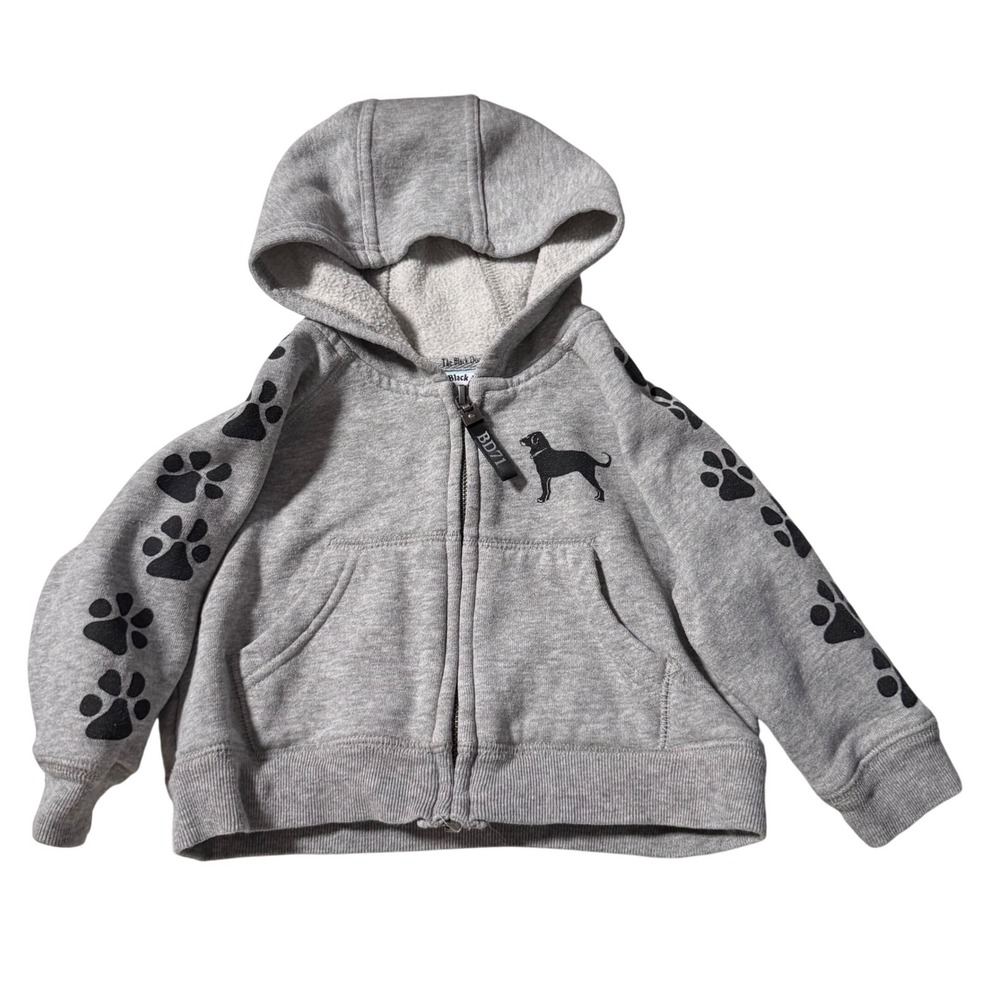 The Black Dogs Gray Full Zip Hoodie Sweatshirt 6-12 month bamboo boy girl cotton